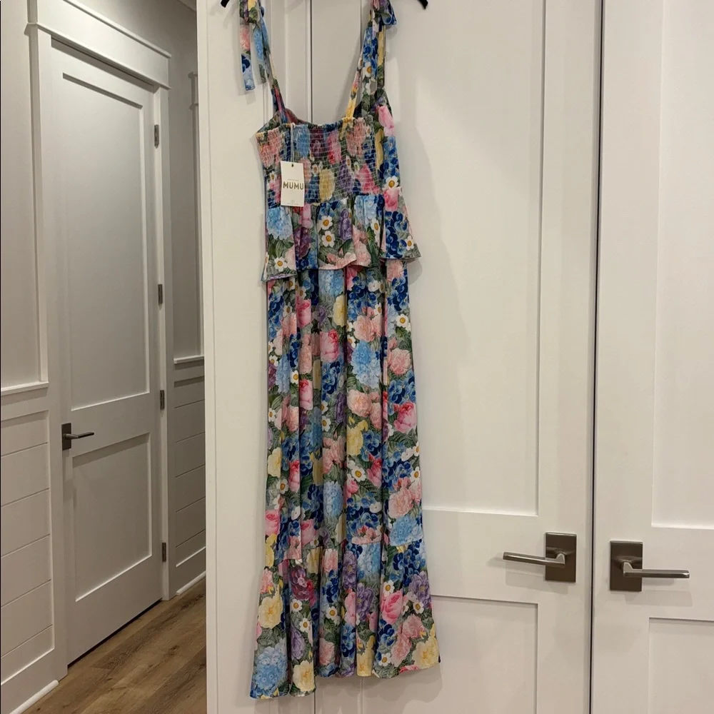 Show Me Your MuMu Paxton Midi Dress Flower Shop NEW NWT Medium Feminine Corset - Picture 9 of 11